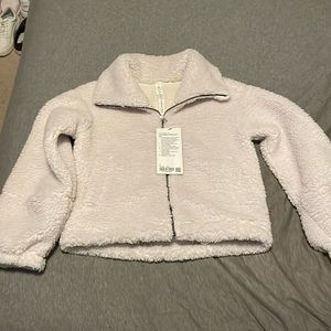 Cinchable fleece zip up